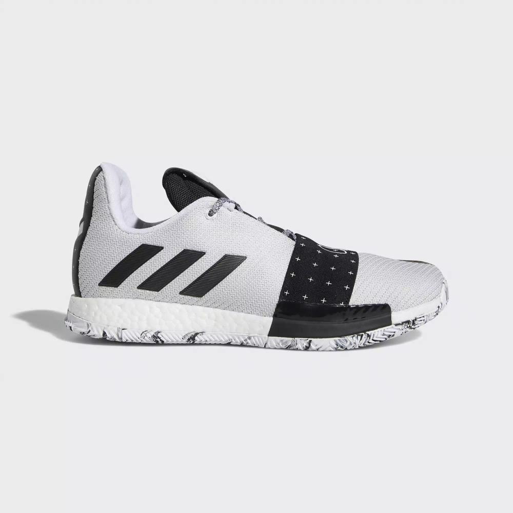 Adidas Harden Vol. 3 Tenis De Basketball Blancos Para Hombre (MX-27950)